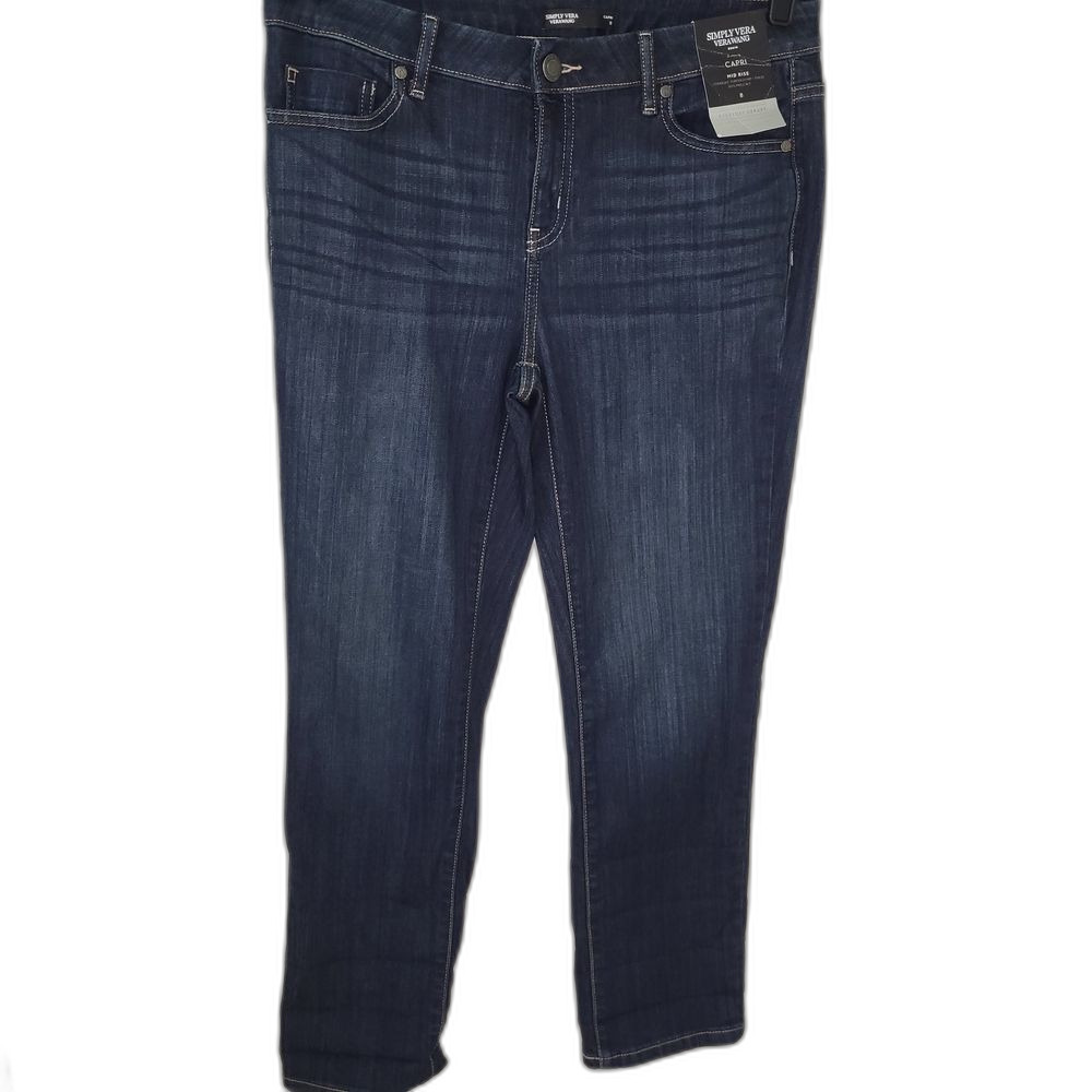 Simply Vera Vera Wang Indigo Straight Leg Jeans - 8